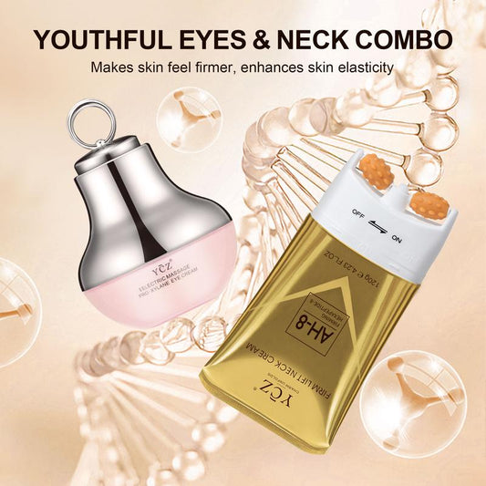 YCZ Neck-Eye Care Tightening & Revitalizing Set - Smooth of Fine Lines, Eye & Neck Treatment, Skin Moisturizer, Deep Moisturizing Skincare