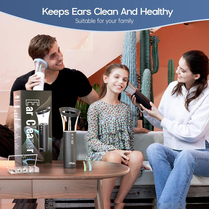 Morfone Electric Ear Wax Removal – Rechargeable Water Spray | Temp Detection | 4 Pressure Levels | IPX6 Waterproof | Viral Deep Ear Cleaning System