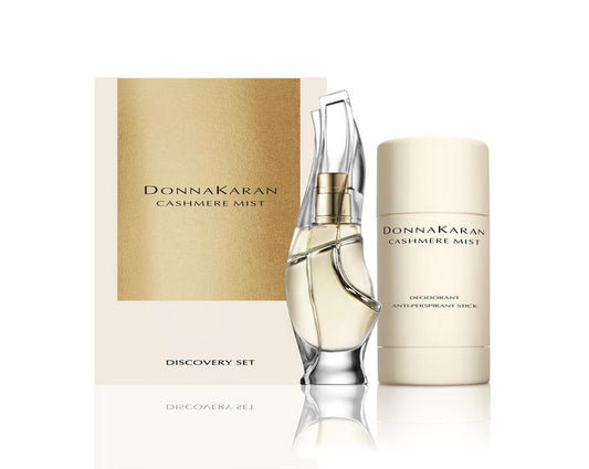 Donna Karan Cashmere Mist Discovery Gift Set for Women - Eau De Parfum Mini Spray 0.5 Fl. Oz. & Anti-Perspirant Deodorant Stick, 1.7 Oz.
