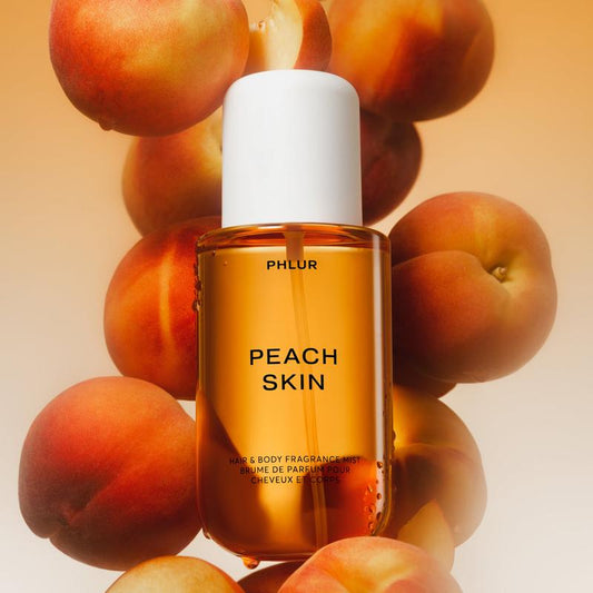 PHLUR Peach Skin Body Mist - Full Size Hair & Body Fragrance Mist with Peach, Plum, White Freesia & Sandalwood (8 Fl Oz)