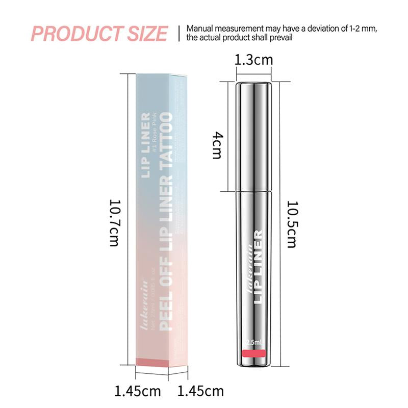 4Pcs Peel off Lip Liner Stain Set , Waterproof Nude Matte Lip Tint, Non-Fading Peel off Lip Color, Effortless Precision & Full Coverage, 24H Color Hold
