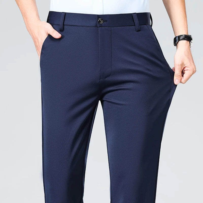 Men's Slim Fit Dress Pants | Smart Casual Suit Trousers