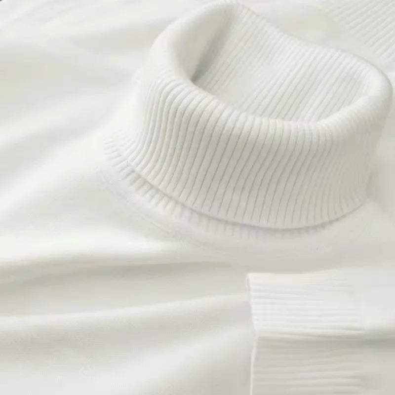 Men's Turtleneck Knit Sweater | Warm Casual Pullover