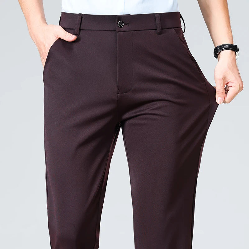 Men's Slim Fit Dress Pants | Smart Casual Suit Trousers