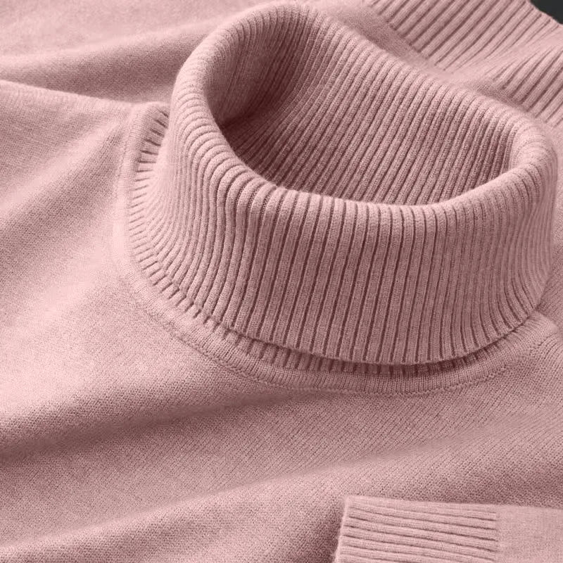 Men's Turtleneck Knit Sweater | Warm Casual Pullover