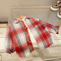 Kids' Autumn Plaid Shirt | Long Sleeve Casual Top for Boys & Girls (2-7Y)