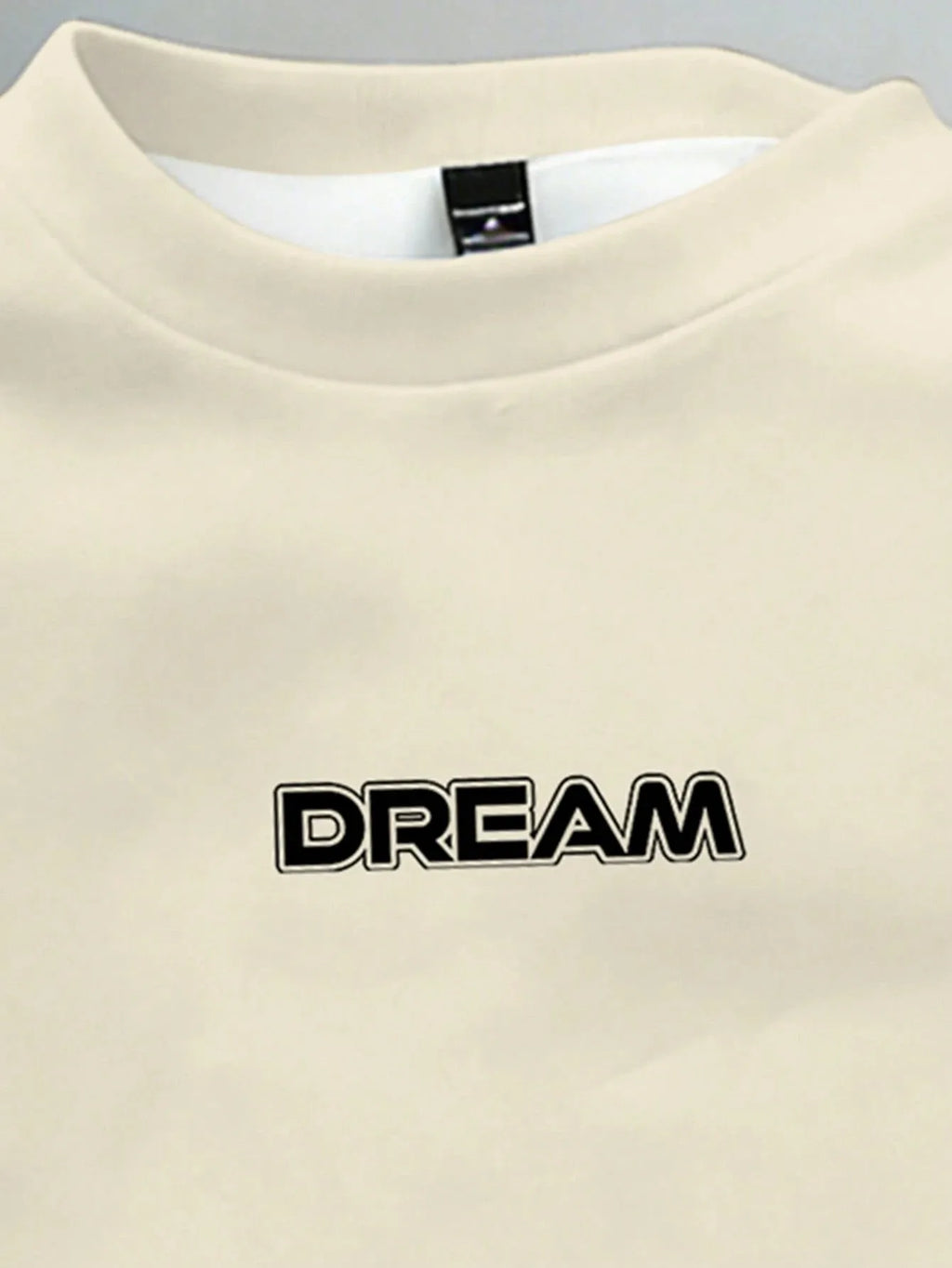 Men's DREAM Sweatshirt - Cream & Black Stripe Design