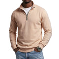 Men's Quarter-Zip Sweatshirt | Casual Polyester Pullover for Autumn & Spring