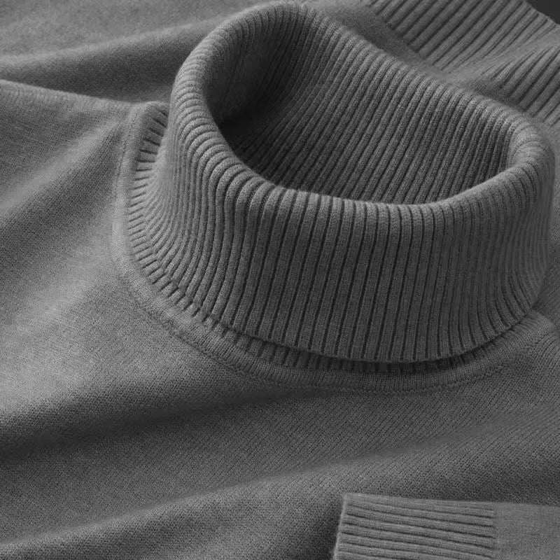 Men's Turtleneck Knit Sweater | Warm Casual Pullover