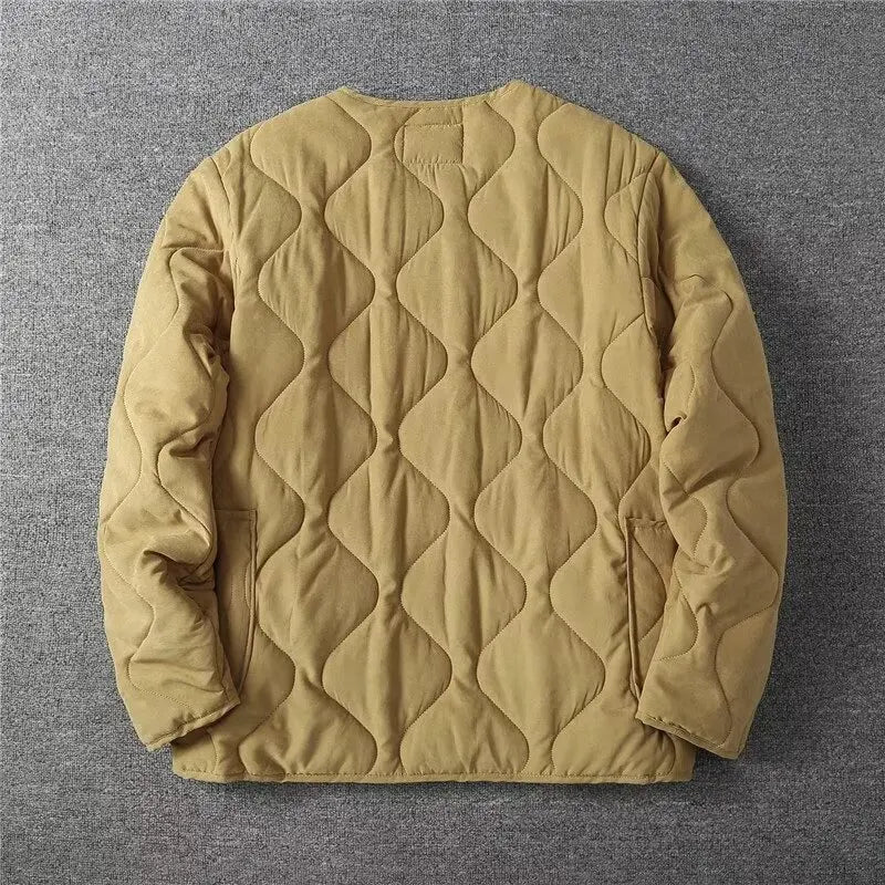 Men's Retro Winter Jacket | Collarless Casual Warm Coat