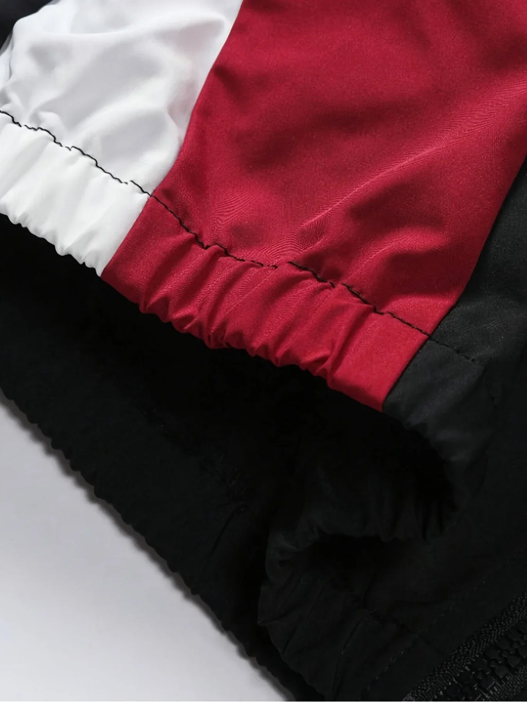Men's Color-Block Jacket - Lightweight Windproof Casual Wear