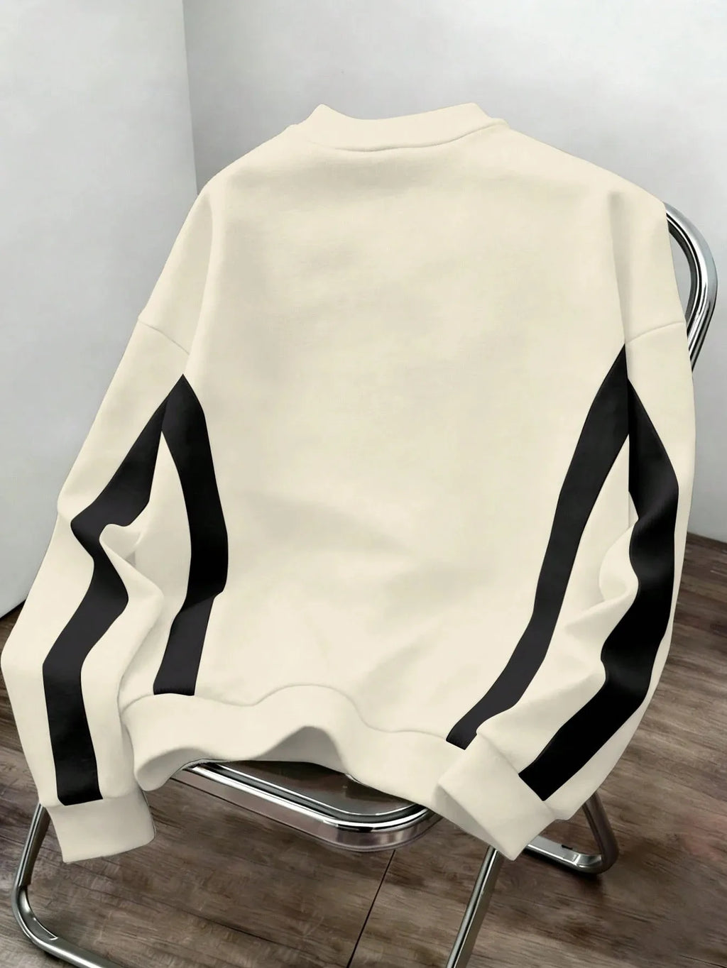 Men's DREAM Sweatshirt - Cream & Black Stripe Design