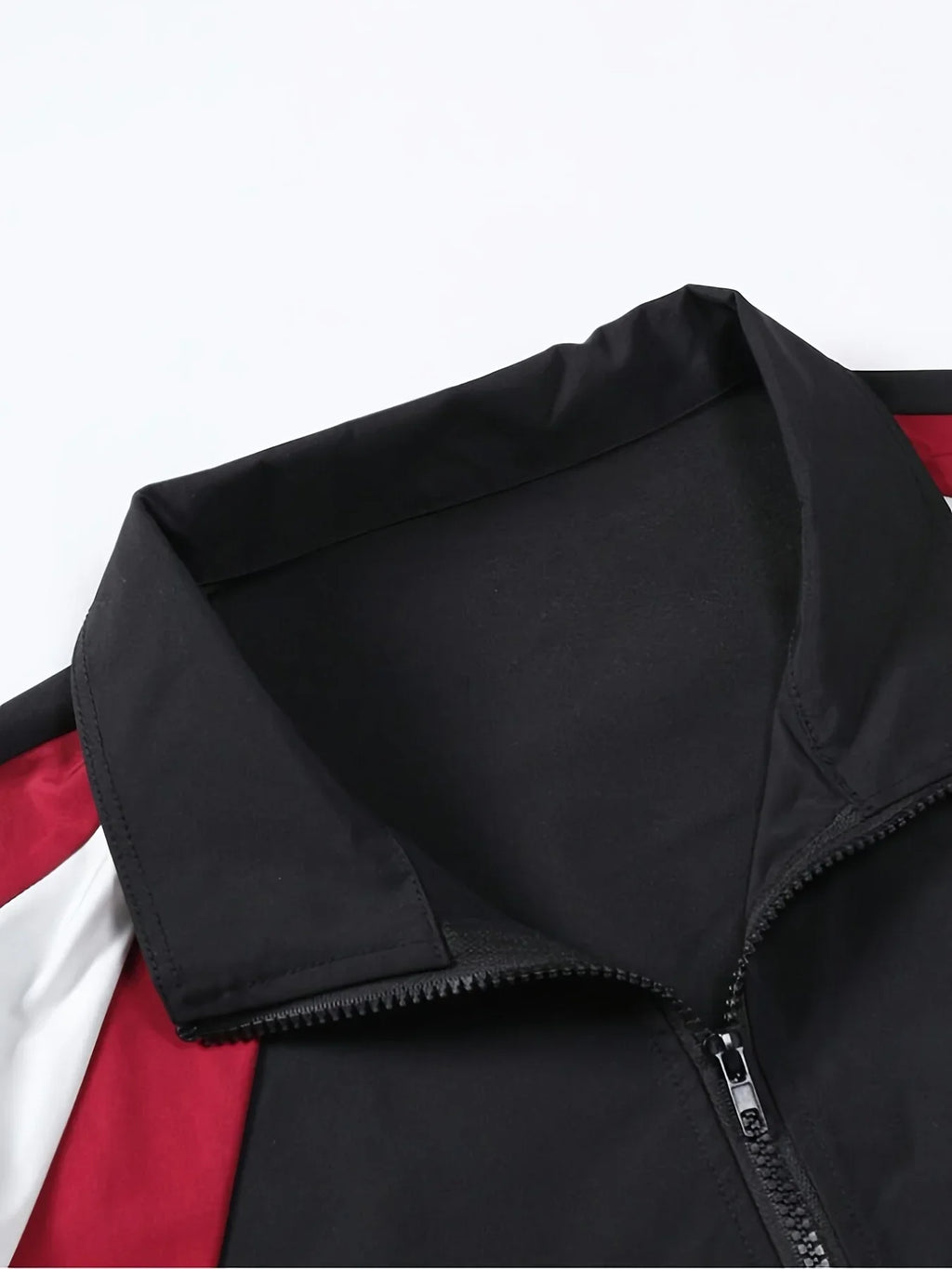 Men's Color-Block Jacket - Lightweight Windproof Casual Wear
