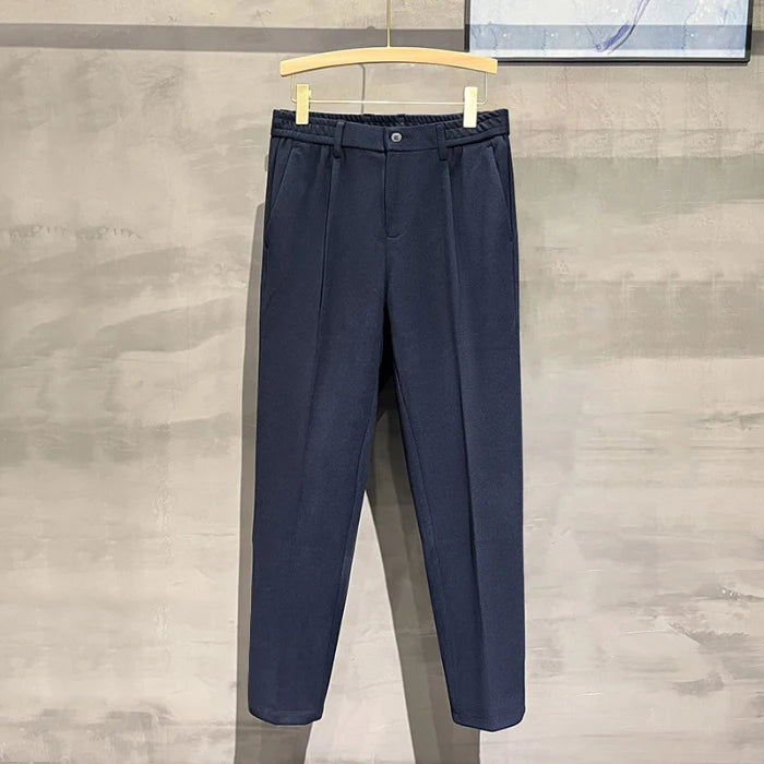 Men's Classic Wool Blend Trousers | Warm Winter Pants