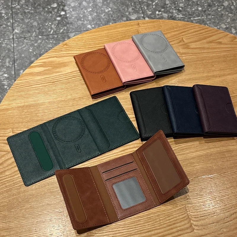 Luxury PU Leather Wallet | Magnetic Closure with Storage Compartments