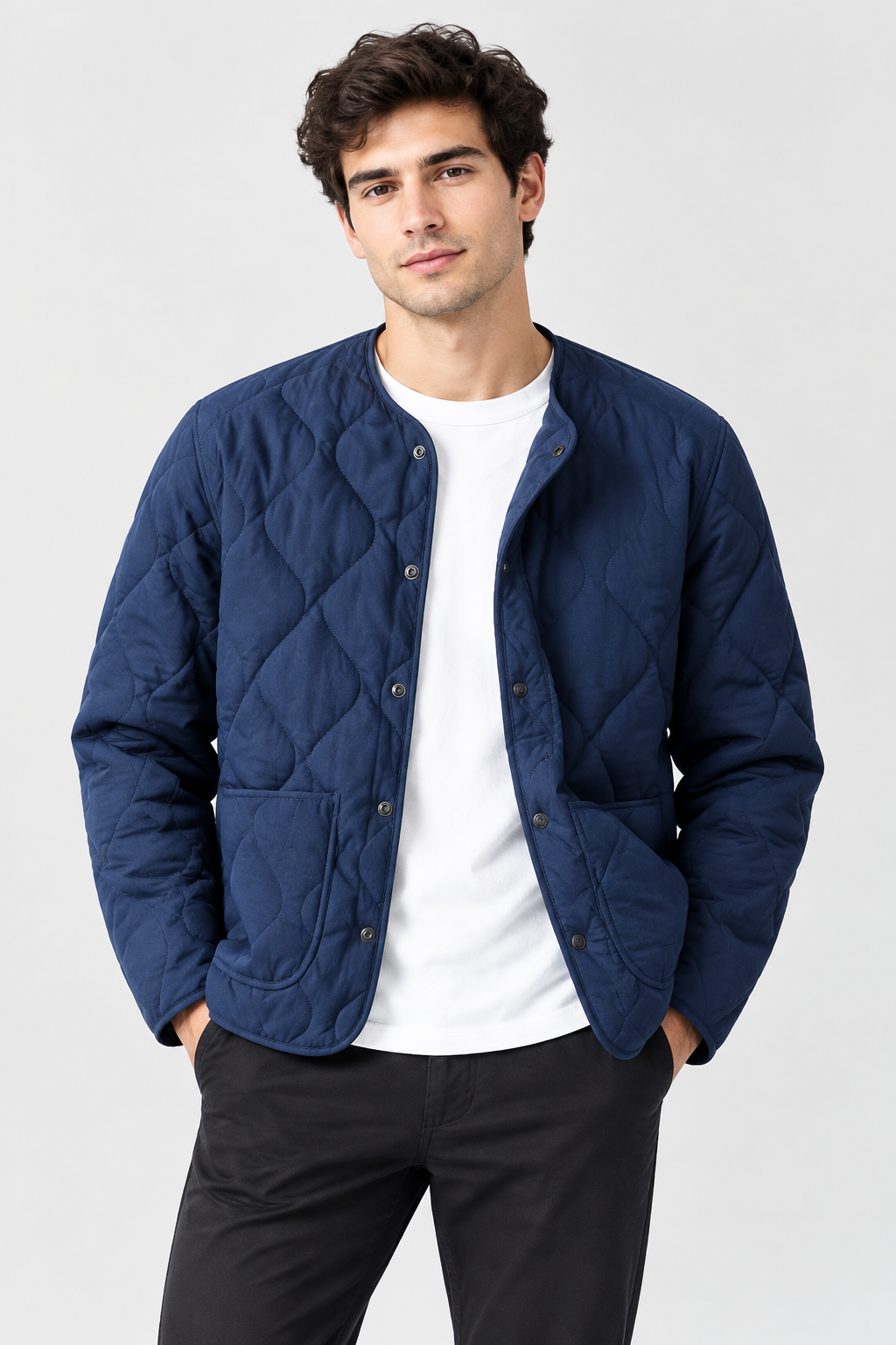 Men's Retro Winter Jacket with Model
